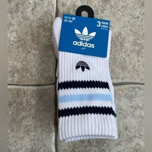 NWT Adidas originals youth crew socks -  3 pack